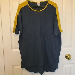 Lularoe Blue and Yellow Irma top3
